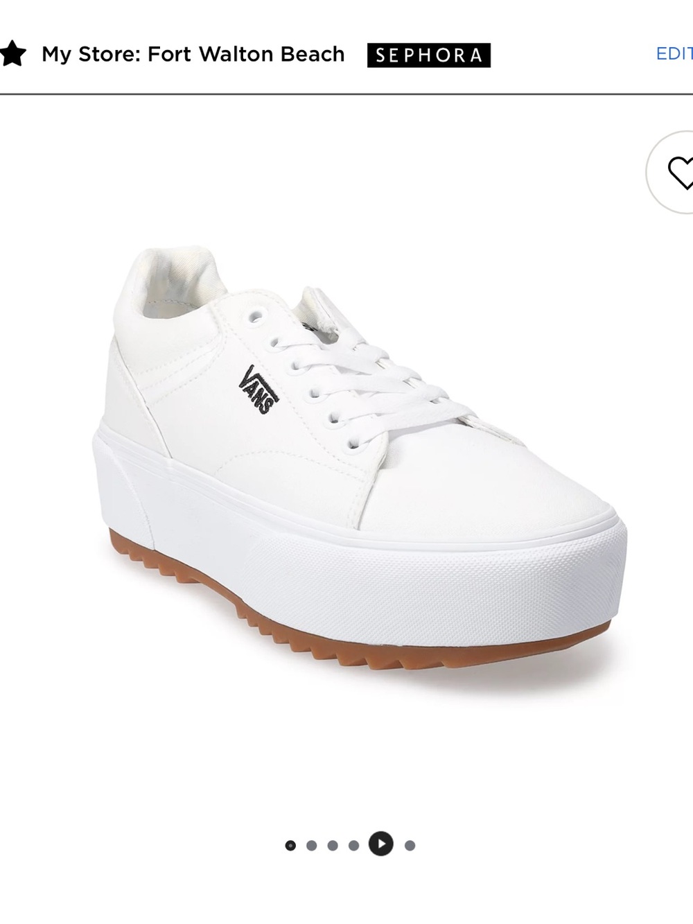 Vans White seldom platform Sneakers